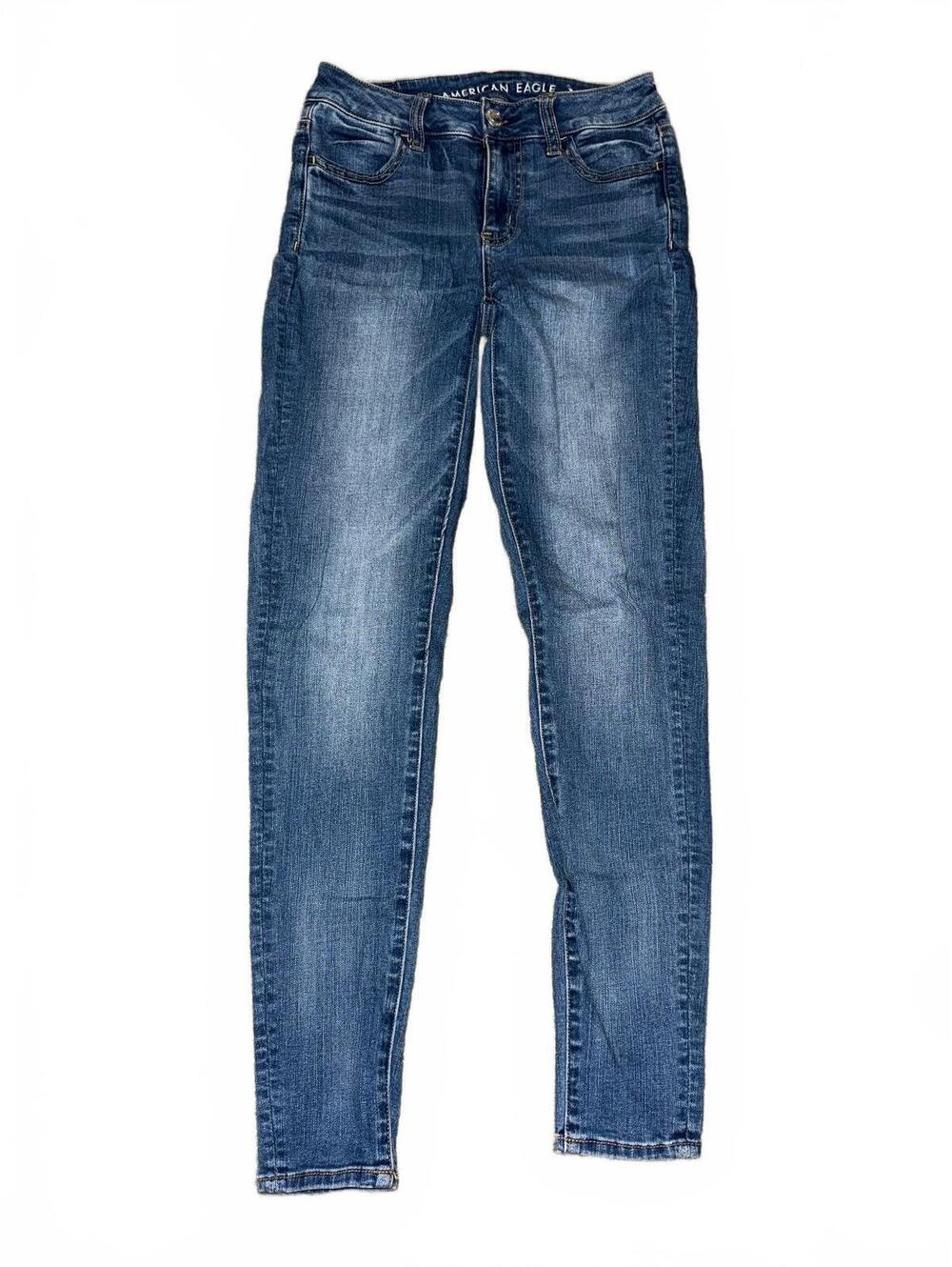 Women's American Eagle Super Stretch Jegging Blue Jeans Size 0